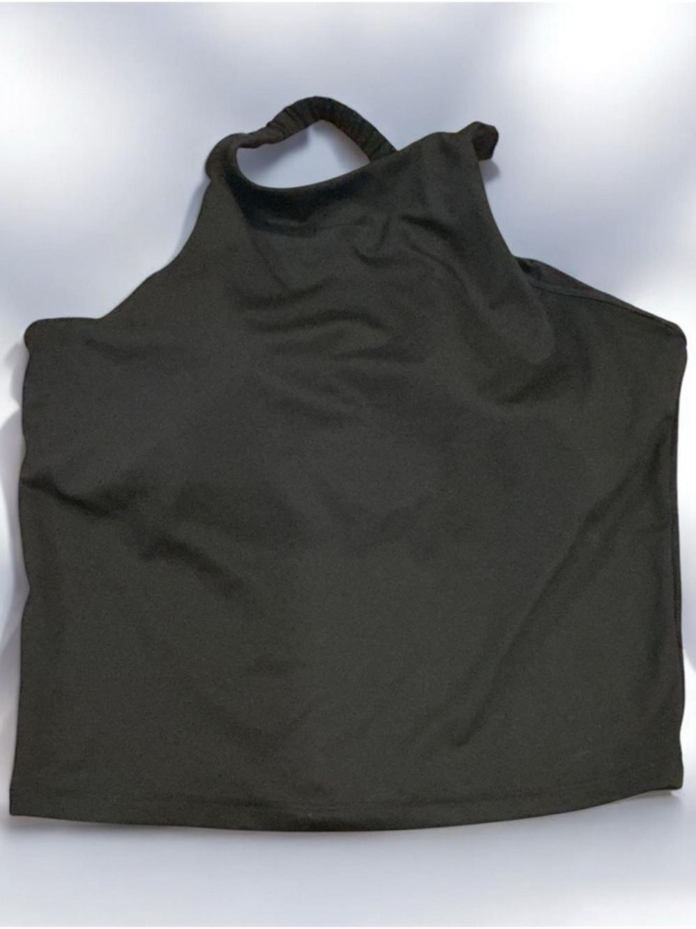 all in motion Black High-Neck Racerback Tank